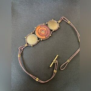 Unique Gold and wood choker